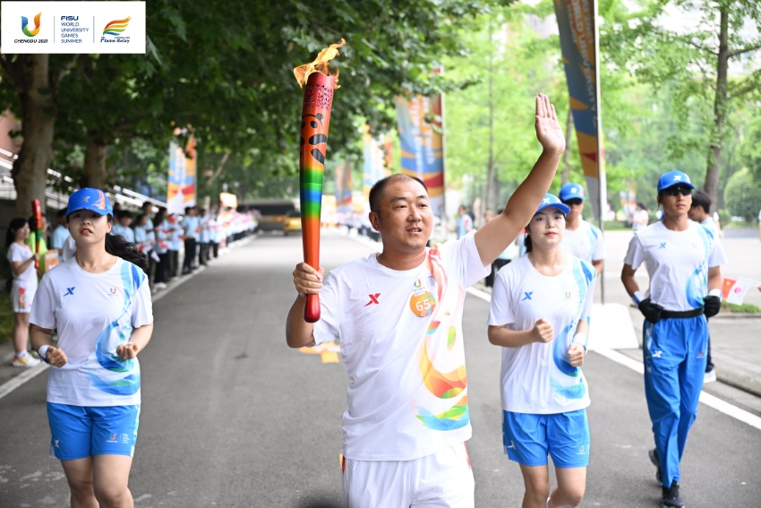 大運會火炬傳遞成都站。大運會組委會供圖