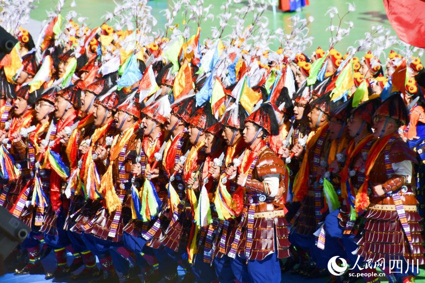 四川省阿壩藏族羌族自治州成立70周年慶祝大會現場。人民網記者 王洪江攝