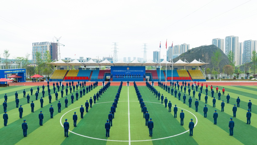 冬季練兵片區比武開幕式現場。四川省消防救援總隊供圖