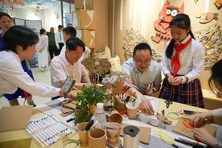 作品體驗區。成都市清波小學校供圖