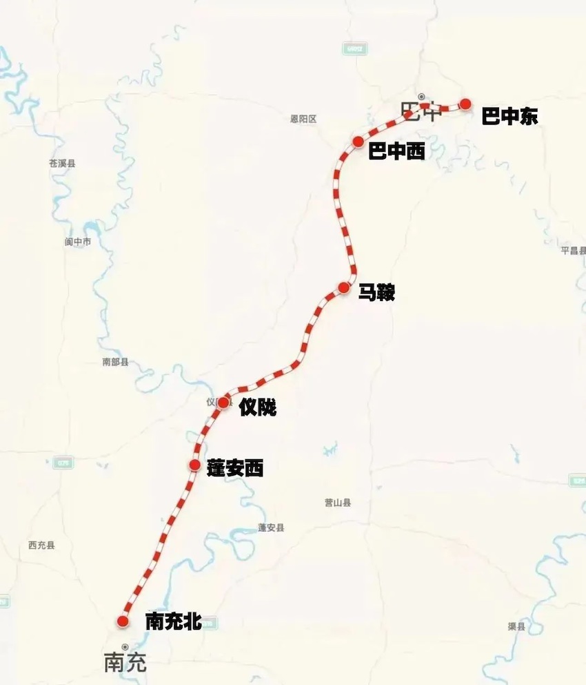 巴南高鐵線路圖。中鐵成都局集團有限公司供圖.jpg