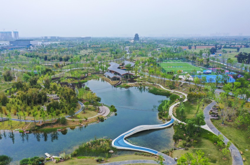 驛馬河公園。成都市規劃和自然資源局供圖