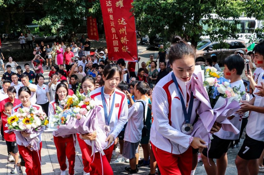 回到達州市體育運動學校。達州日報社供圖