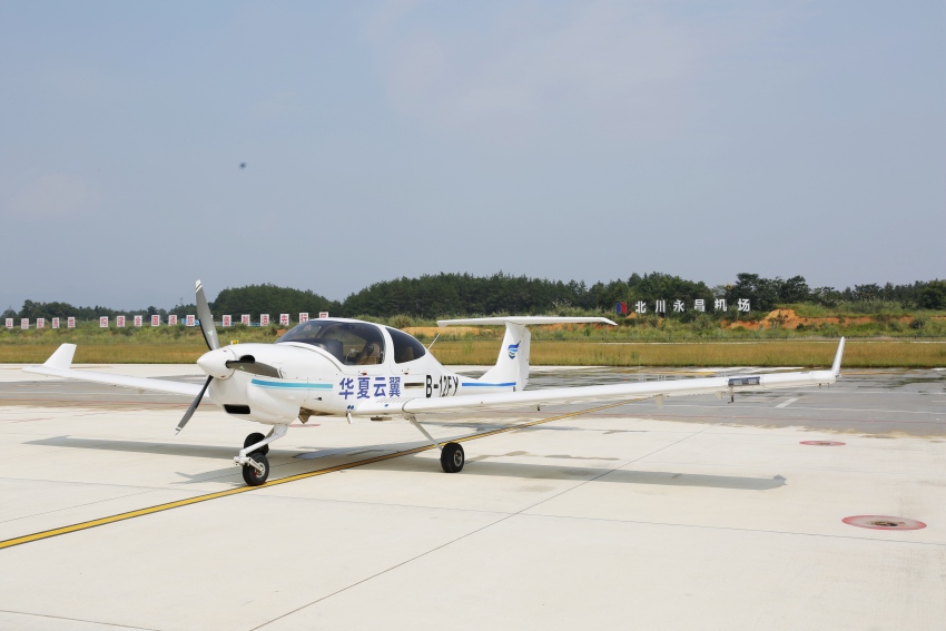 DA-40NG型載人飛機(jī)。北川縣委宣傳部供圖